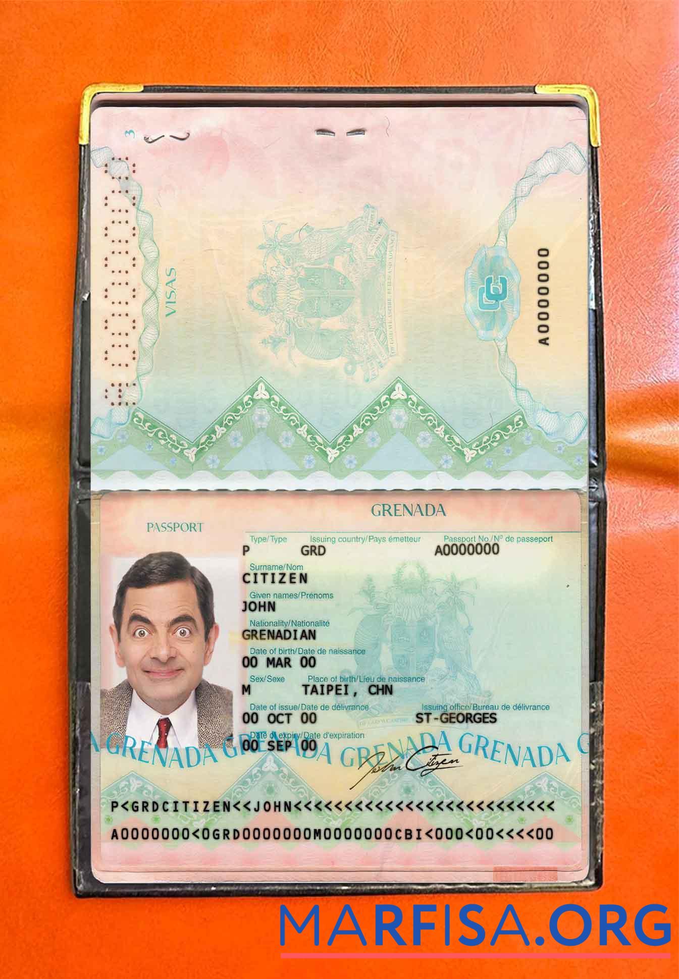 Printable Grenada pass photo look download for verification